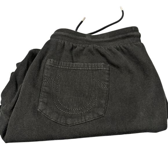 True Religion Shorts Mens 3XL Black Athletic Basketball Drawstring + Pockets - Picture 1 of 11